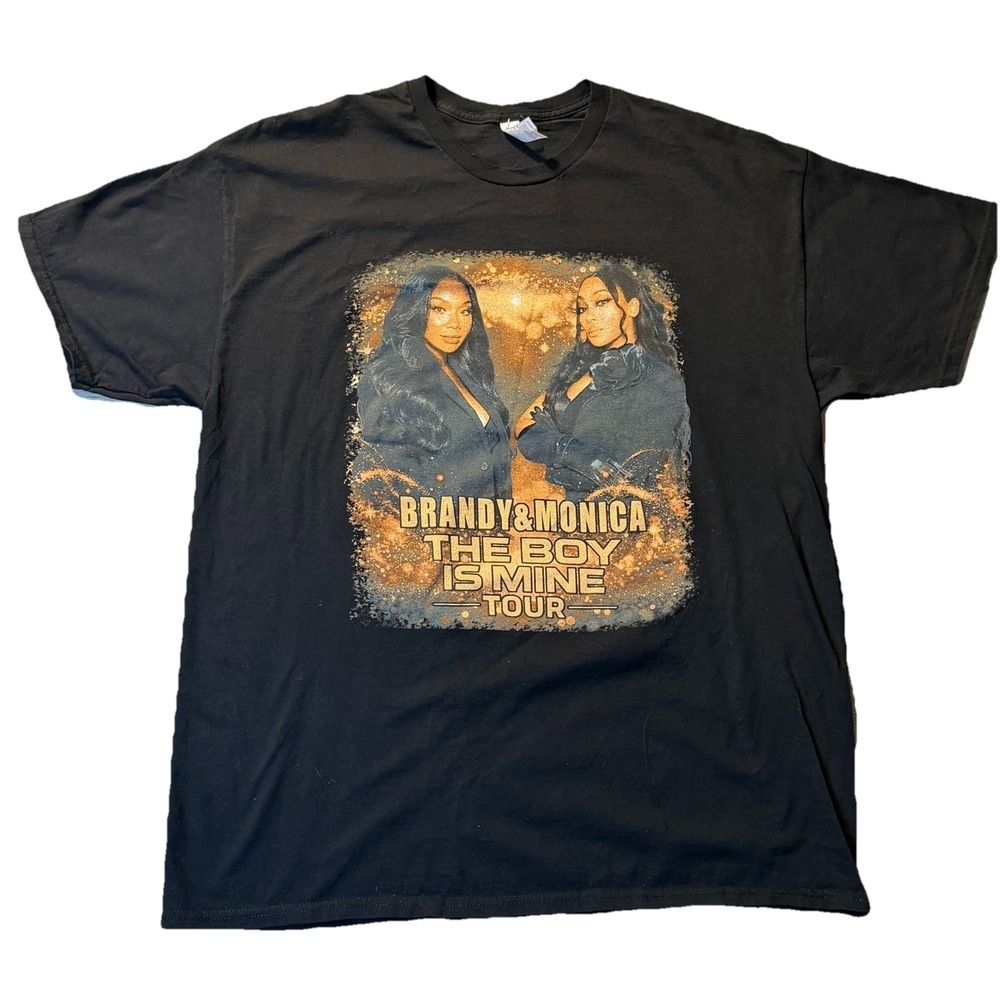 Brandy & Monica Tour‎ Tee XL The Boy Is Mine Concert Shirt R&B Graphic Black